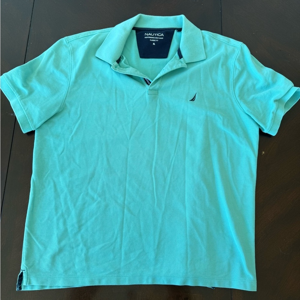Nautica Teal polo shirt size XL